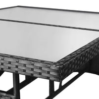 Tuintafel Poly Rattan Zwart
