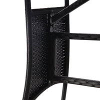 Tuintafel Poly Rattan Zwart