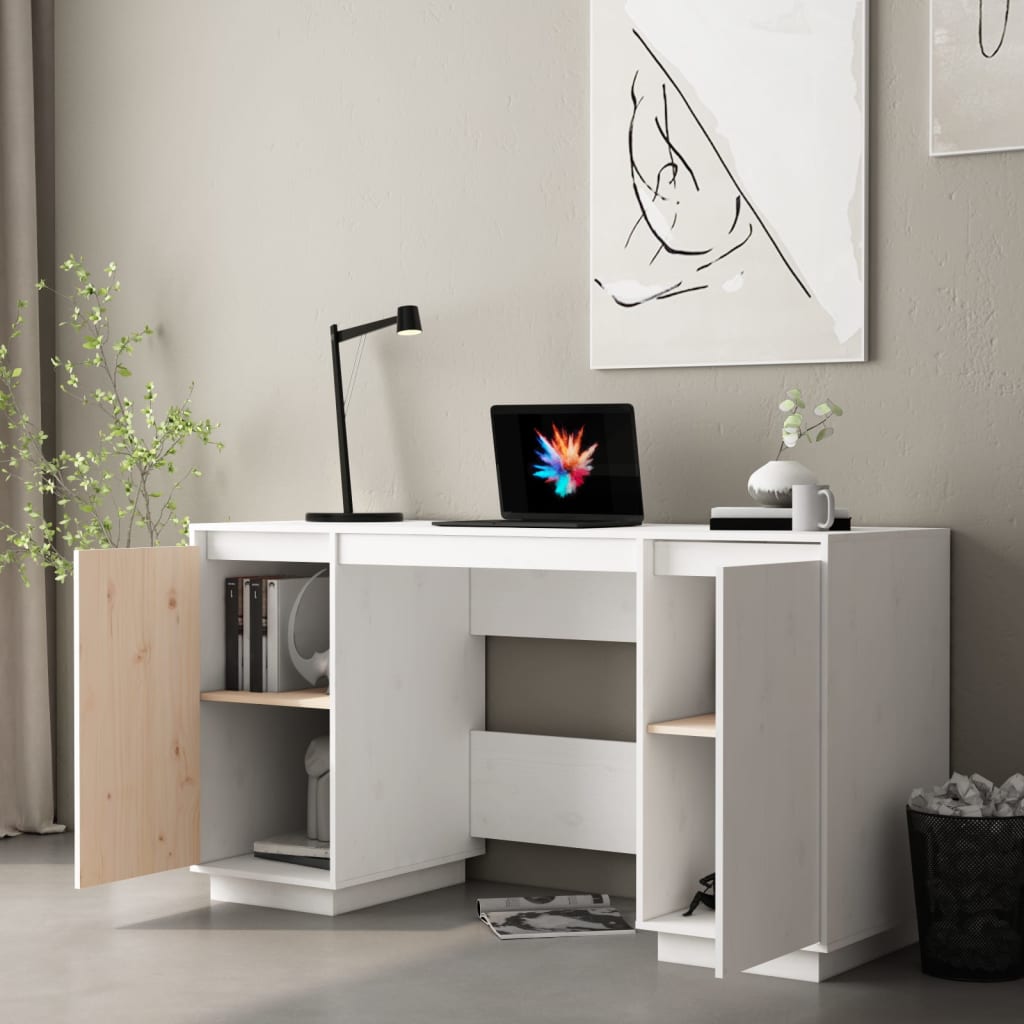 Bureau 140X50X75 Cm Massief Grenenhout