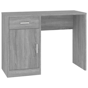 Bureau Met Kast En Lade 100X40X73 Cm Bewerkt Hout