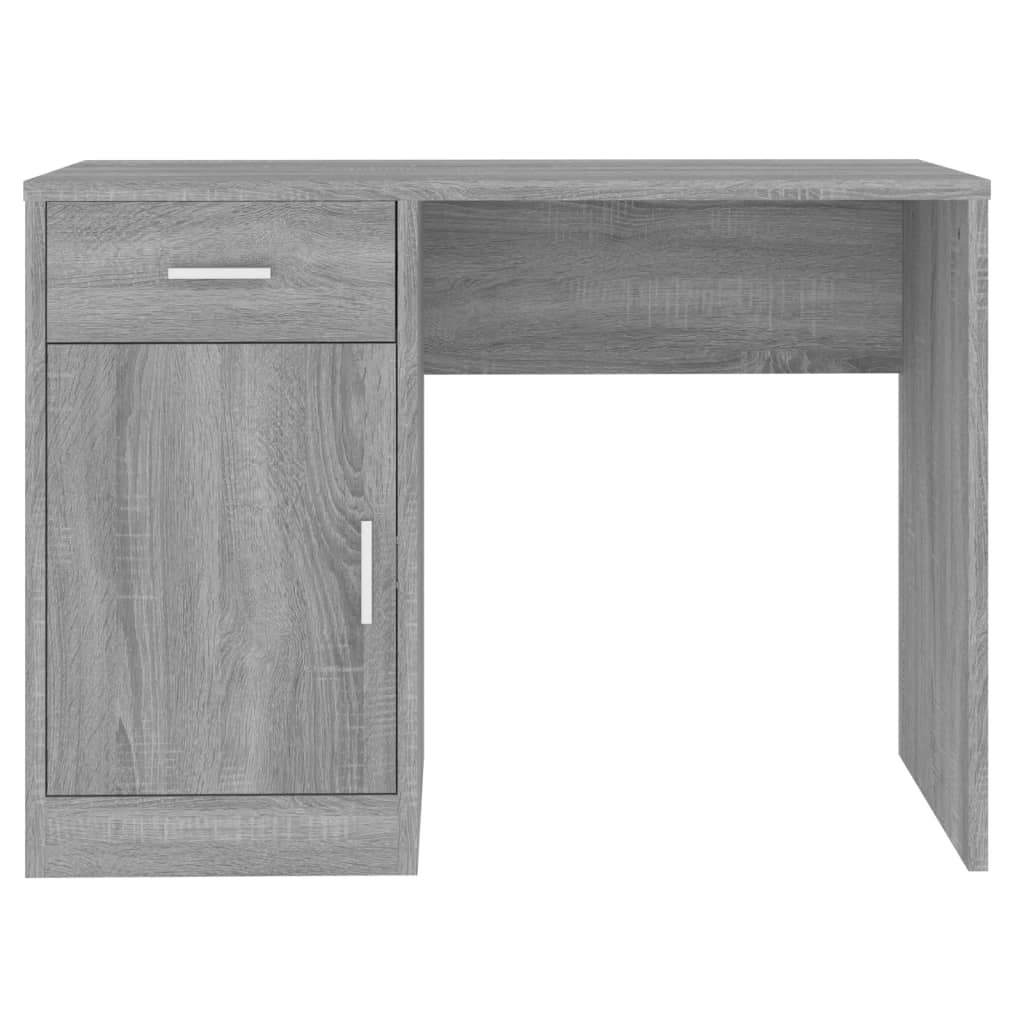 Bureau Met Kast En Lade 100X40X73 Cm Bewerkt Hout