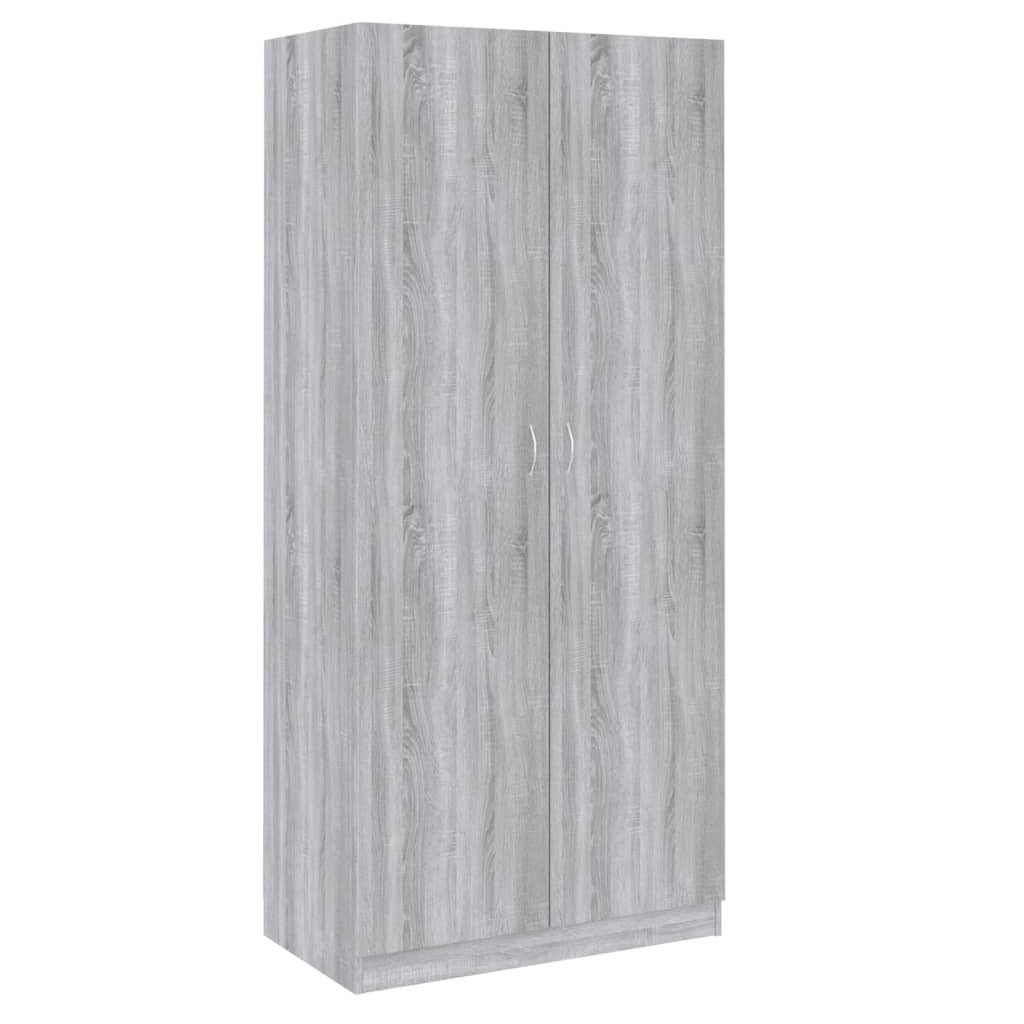 Kledingkast 90X52X200 Cm Bewerkt Hout Eikenkleurig
