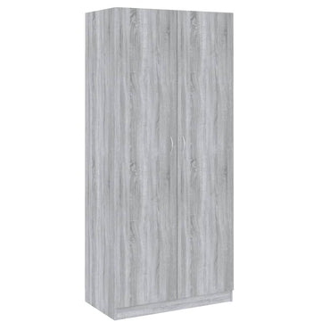 Kledingkast 90X52X200 Cm Bewerkt Hout Eikenkleurig