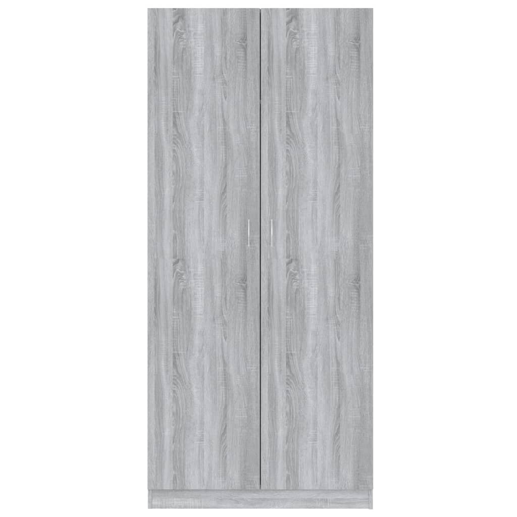 Kledingkast 90X52X200 Cm Bewerkt Hout Eikenkleurig