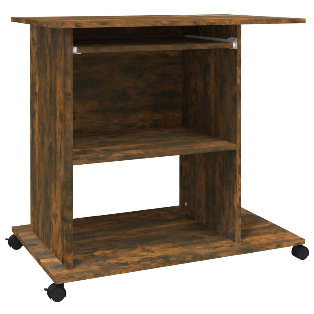 Computerbureau 80X50X75 Cm Bewerkt Hout Kleurig