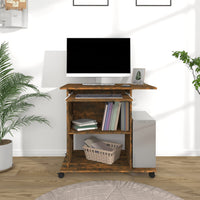 Computerbureau 80X50X75 Cm Bewerkt Hout Kleurig