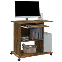 Computerbureau 80X50X75 Cm Bewerkt Hout Kleurig