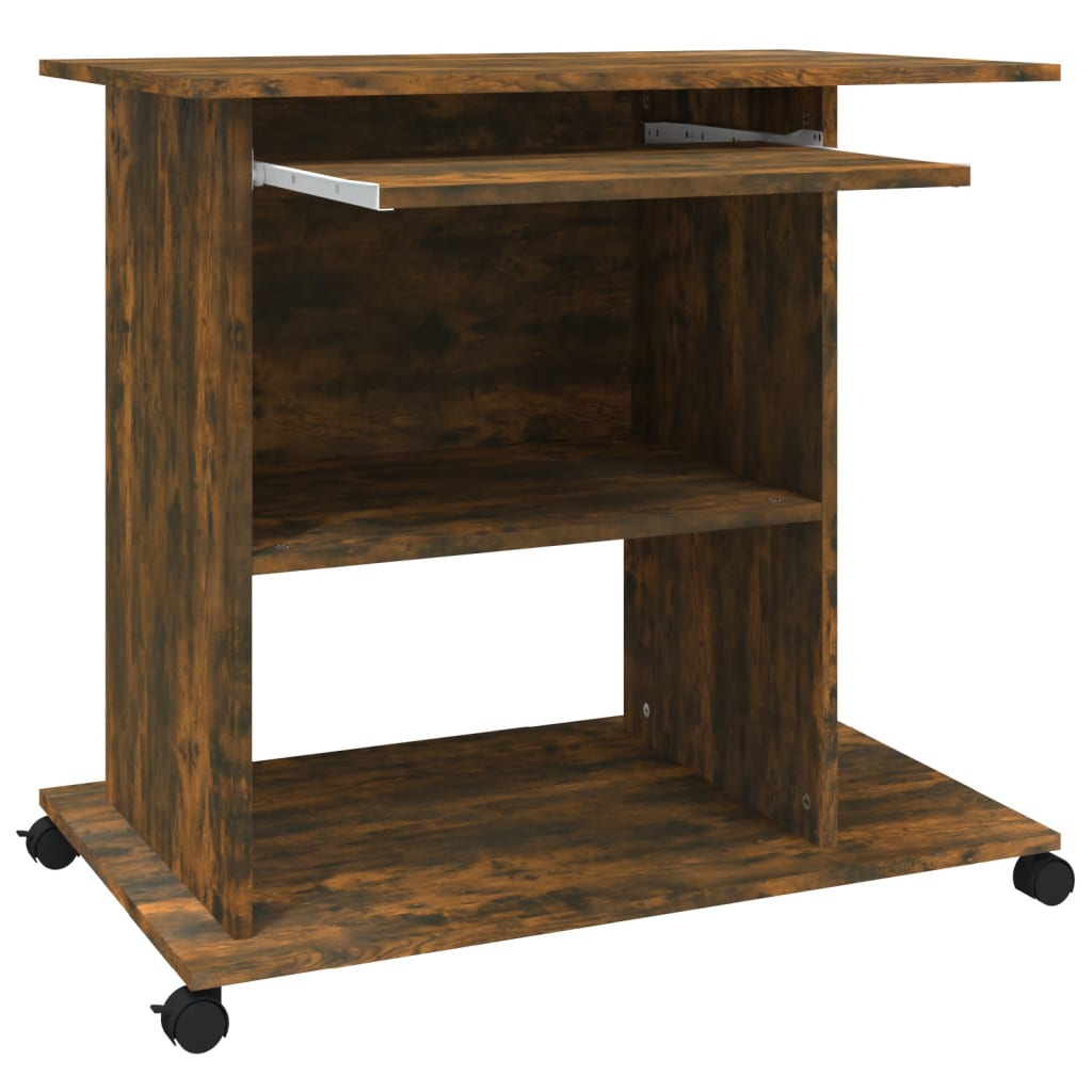 Computerbureau 80X50X75 Cm Bewerkt Hout Kleurig