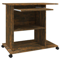 Computerbureau 80X50X75 Cm Bewerkt Hout Kleurig