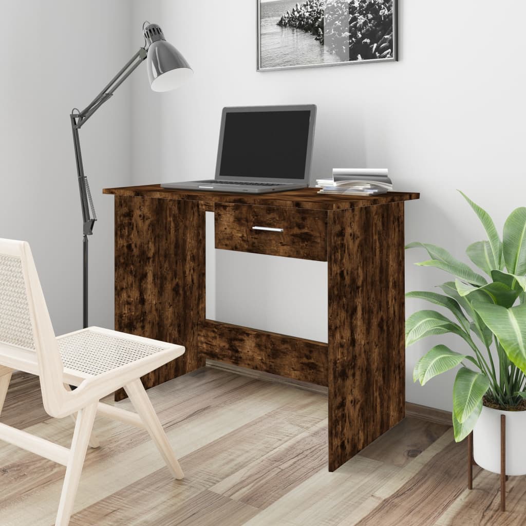 Bureau 100X50X76 Cm Bewerkt Hout Kleurig