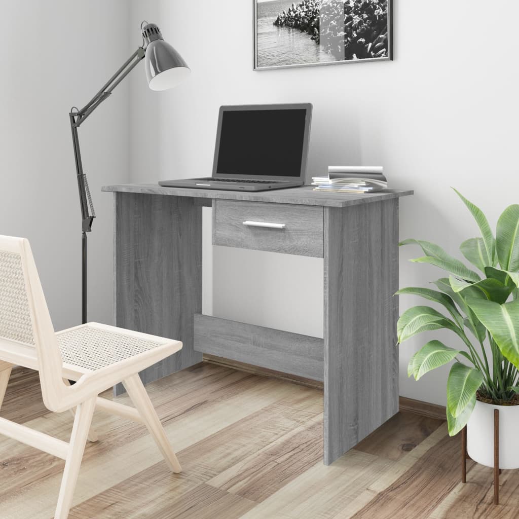 Bureau 100X50X76 Cm Bewerkt Hout Kleurig