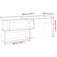 Hoekbureau 200X50X76 Cm Bewerkt Hout