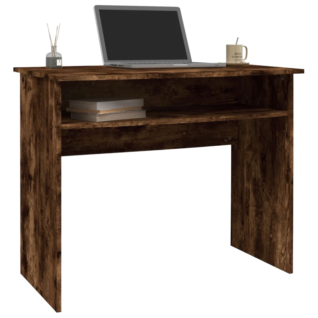 Bureau 90X50X74 Cm Bewerkt Hout Kleurig