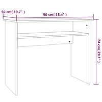 Bureau 90X50X74 Cm Bewerkt Hout Kleurig