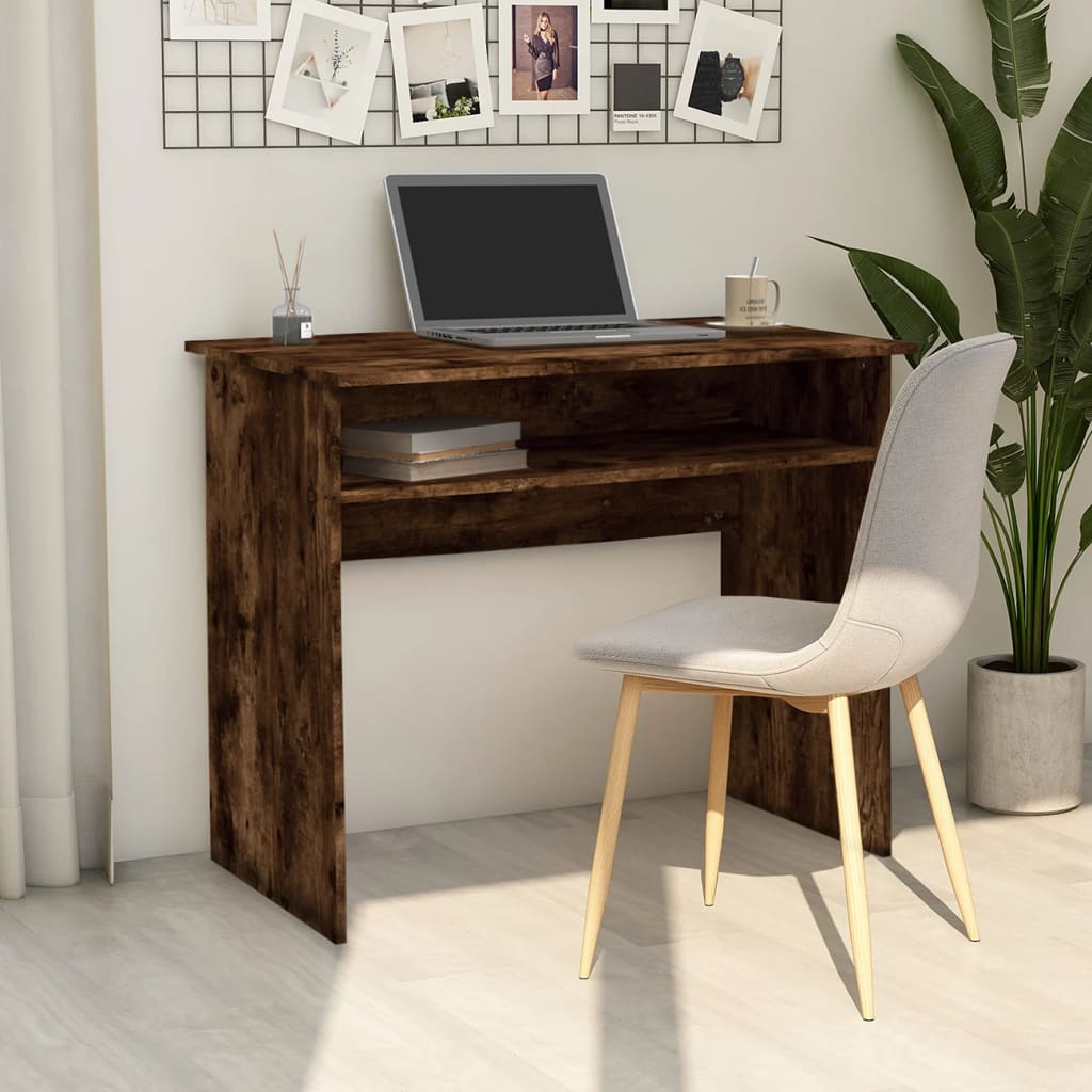 Bureau 90X50X74 Cm Bewerkt Hout Kleurig