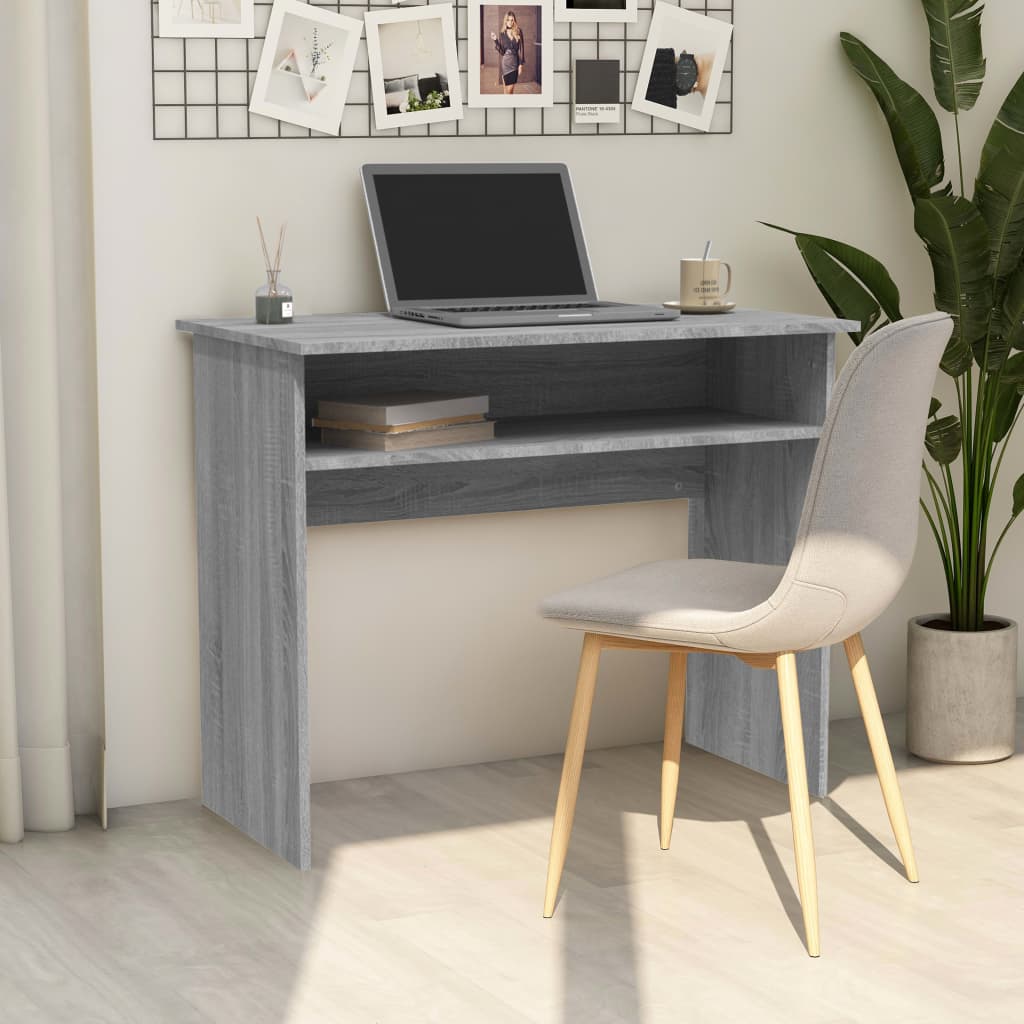 Bureau 90X50X74 Cm Bewerkt Hout Kleurig