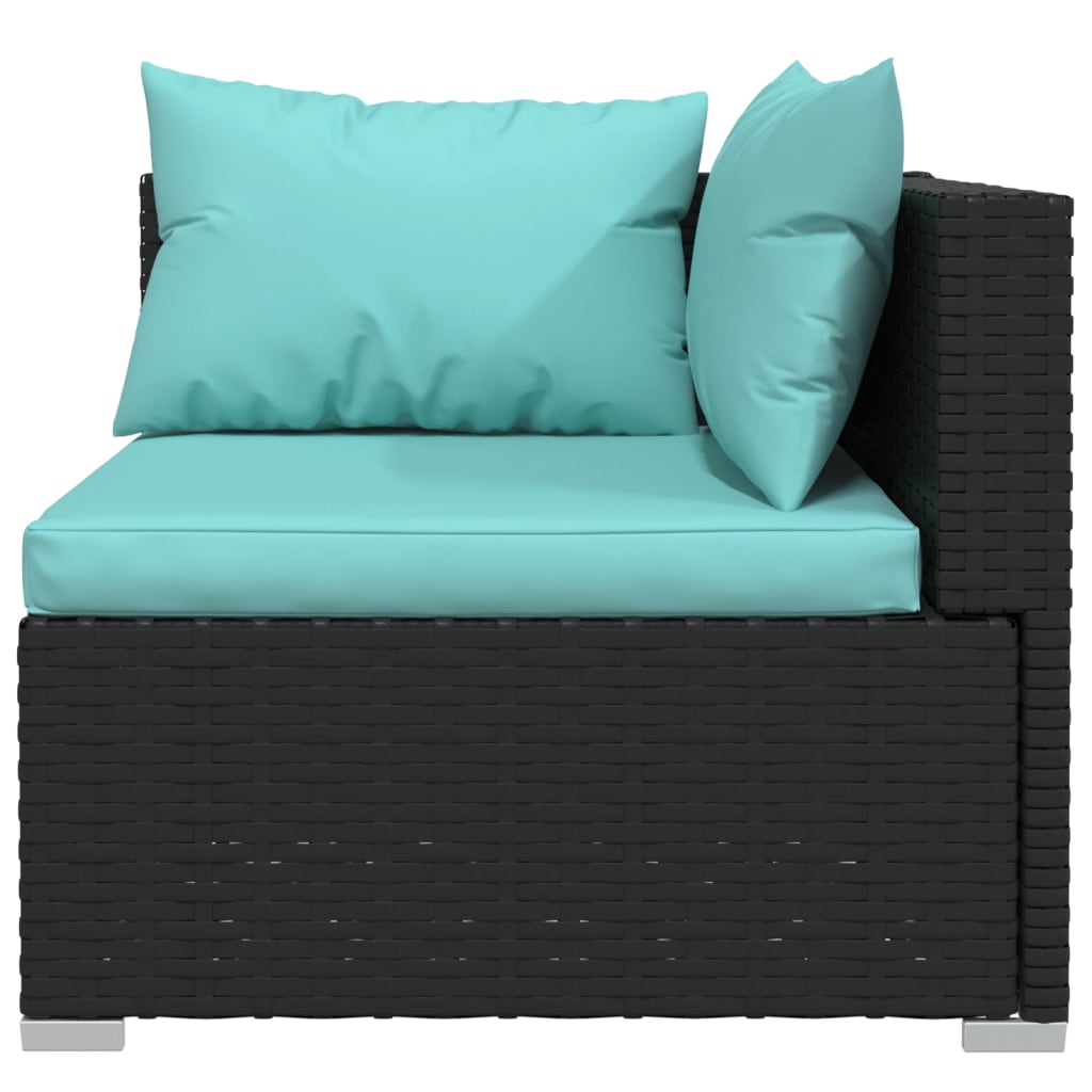7-Delige Loungeset Met Kussens Poly Rattan