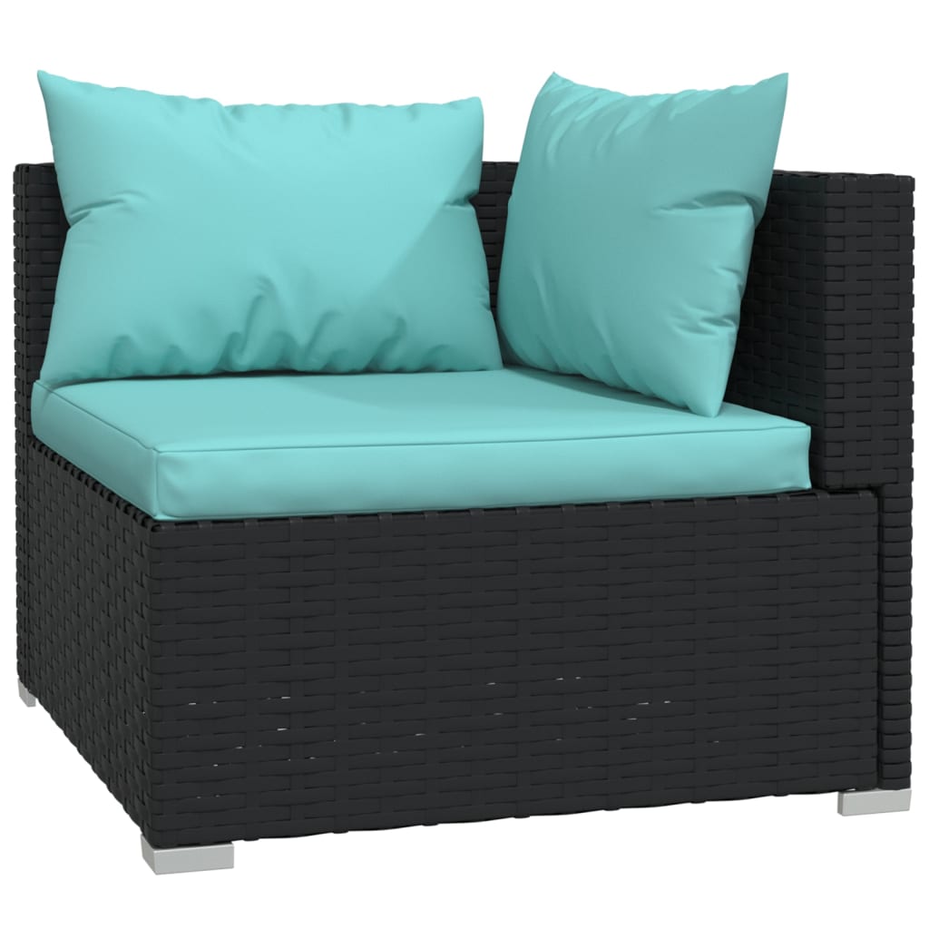 7-Delige Loungeset Met Kussens Poly Rattan
