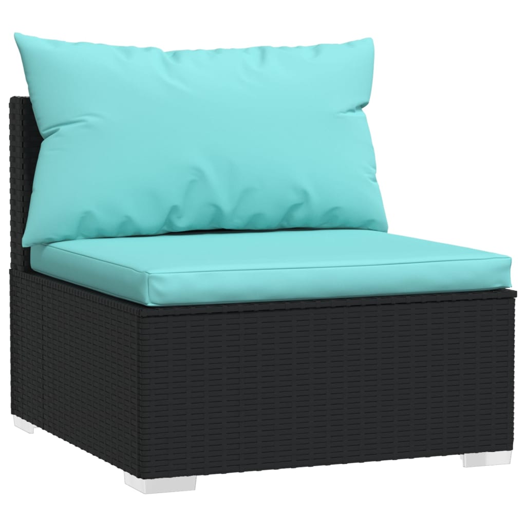 7-Delige Loungeset Met Kussens Poly Rattan