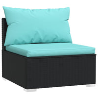 7-Delige Loungeset Met Kussens Poly Rattan