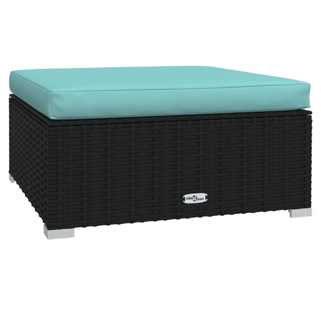 7-Delige Loungeset Met Kussens Poly Rattan