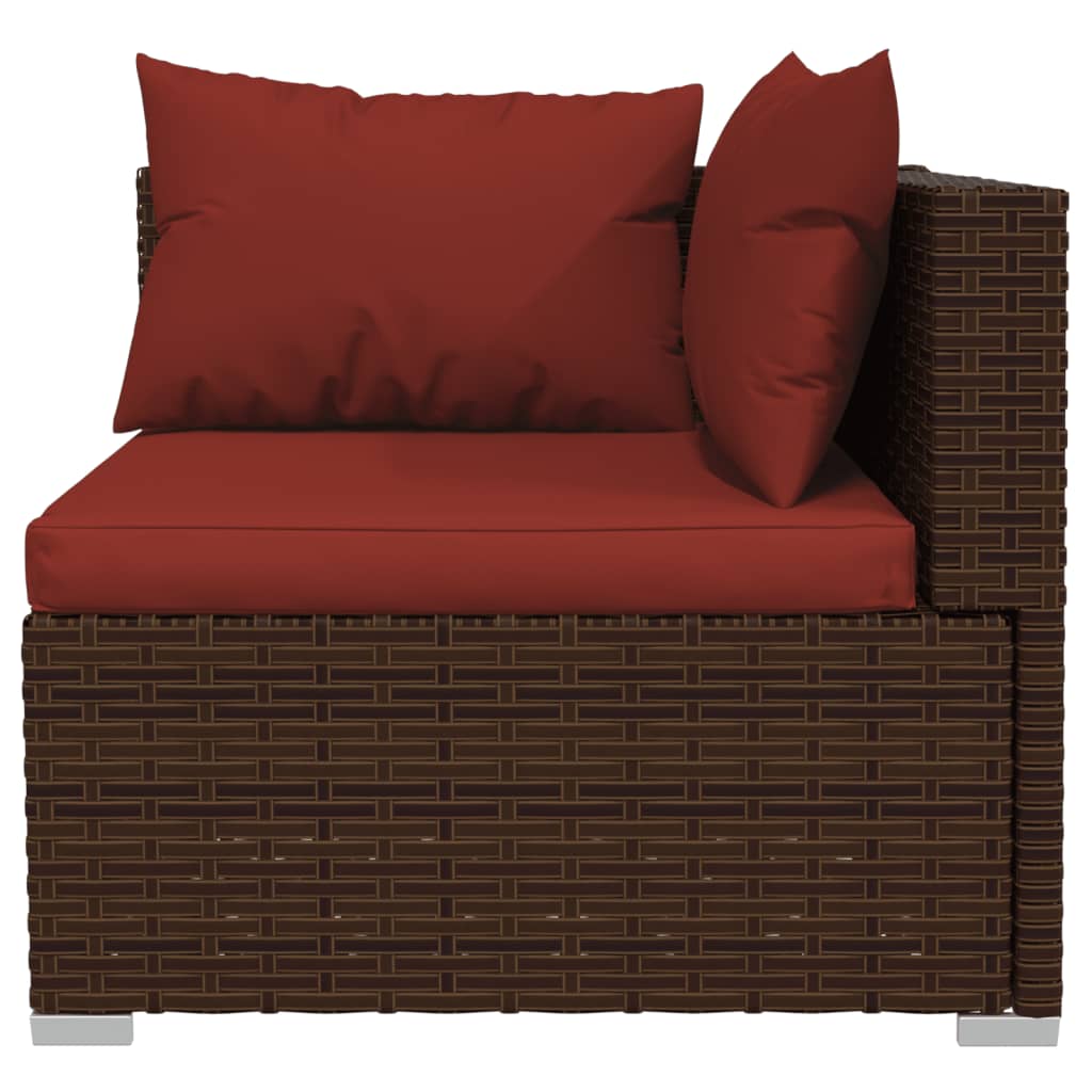 6-Delige Loungeset Met Kussens Poly Rattan