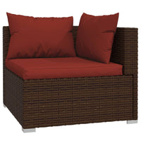 6-Delige Loungeset Met Kussens Poly Rattan