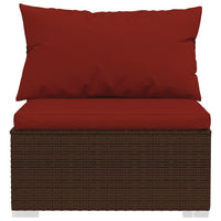6-Delige Loungeset Met Kussens Poly Rattan