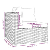 6-Delige Loungeset Met Kussens Poly Rattan