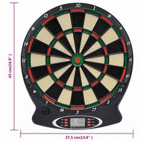 Dartbord Elektrisch Met Darts Polypropeen Zwart