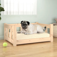Hondenbed 65,5 X 50 X 28 Cm Massief Grenenhout