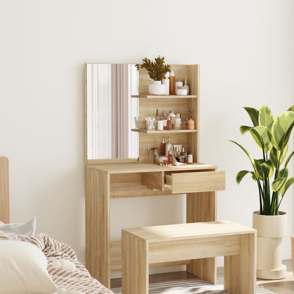 Kaptafel Met Spiegel 74,5X40X141 Cm