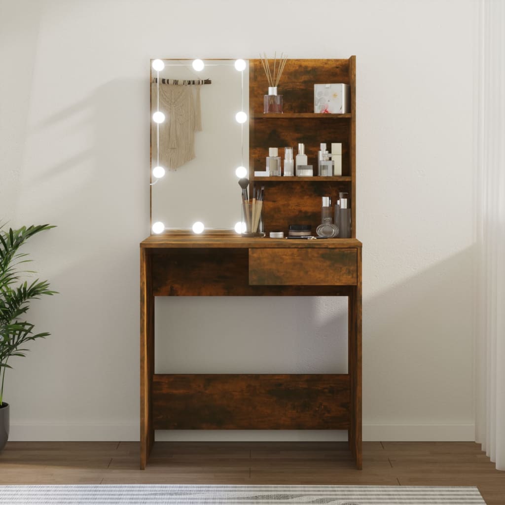 Kaptafel Met Led-Verlichting 74,5X40X141 Cm