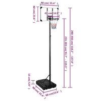 Basketbalstandaard 280-350 Cm Polycarbonaat Transparant