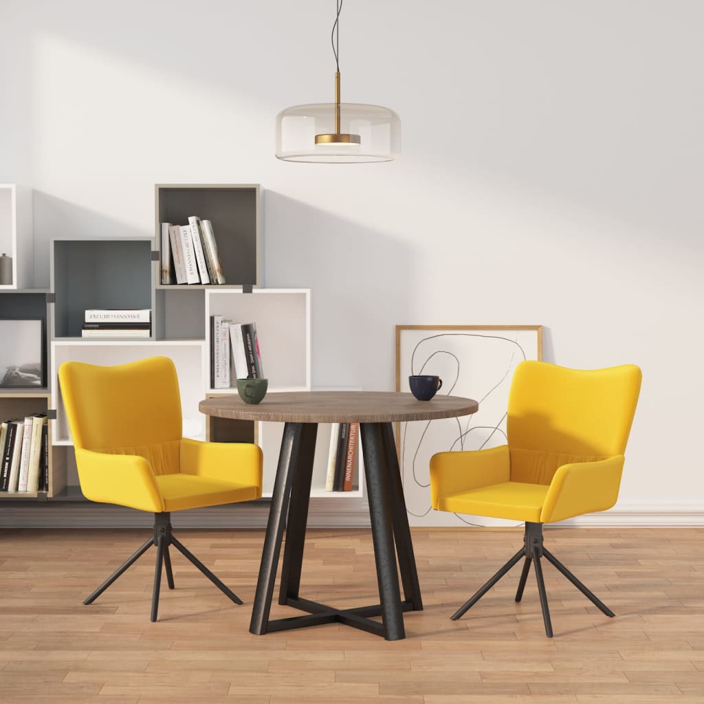 Eetkamerstoelen Draaibaar Fluweel