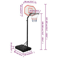 Basketbalstandaard 237-307 Cm Polyetheen