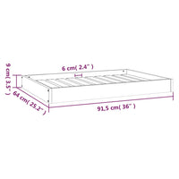 Hondenmand 91,5X64X9 Cm Massief Grenenhout