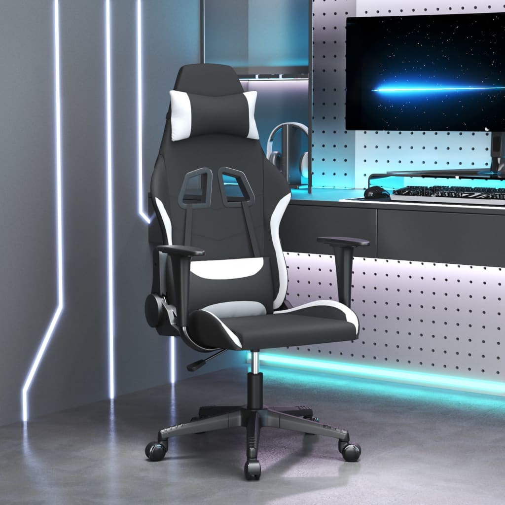 Massage Gamestoel Stof Zwart En Kleurig