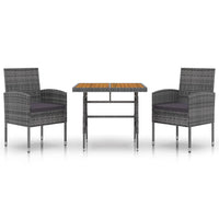 3-Delige Tuinset Poly Rattan