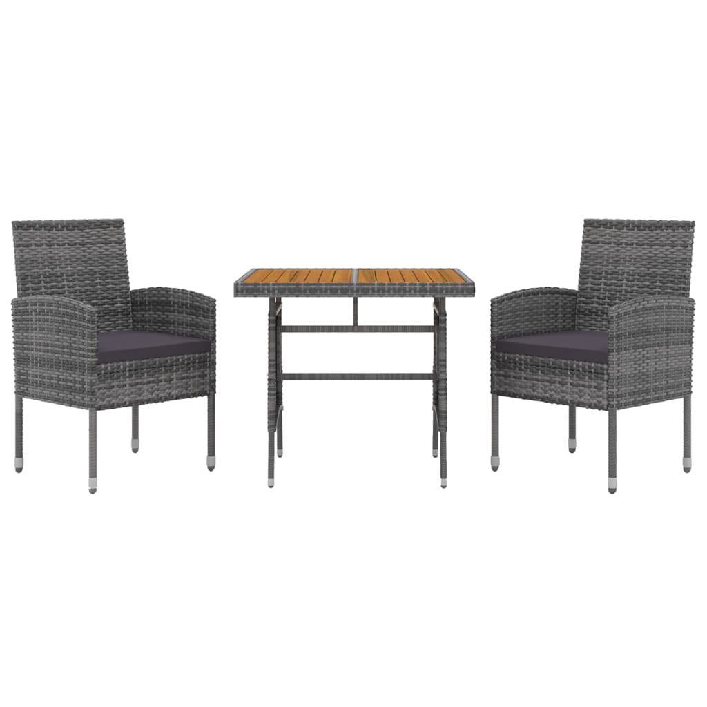 3-Delige Tuinset Poly Rattan