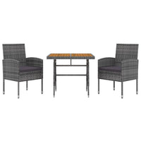 3-Delige Tuinset Poly Rattan