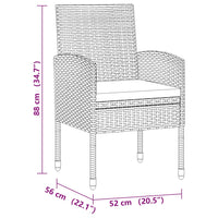 3-Delige Tuinset Poly Rattan