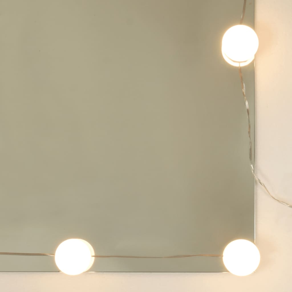 Kaptafel Met Kastjes Led Bewerkt Hout