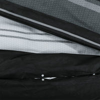Dekbedovertrekset 140X200 Cm Katoen Zwart En Wit Zwarte Strepen