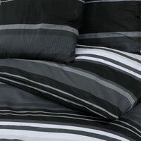 Dekbedovertrekset 140X200 Cm Katoen Zwart En Wit Zwarte Strepen