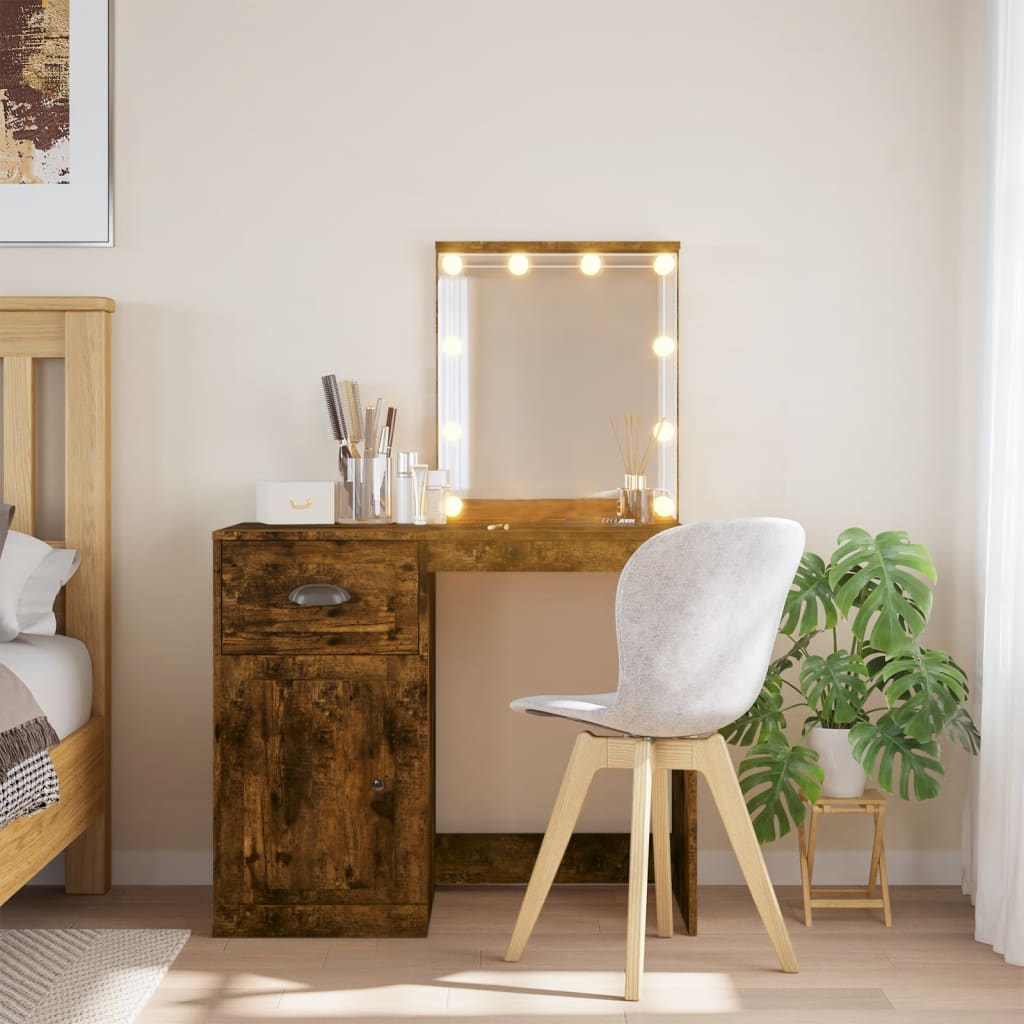 Kaptafel Met Led-Verlichting 90X42X132,5 Cm