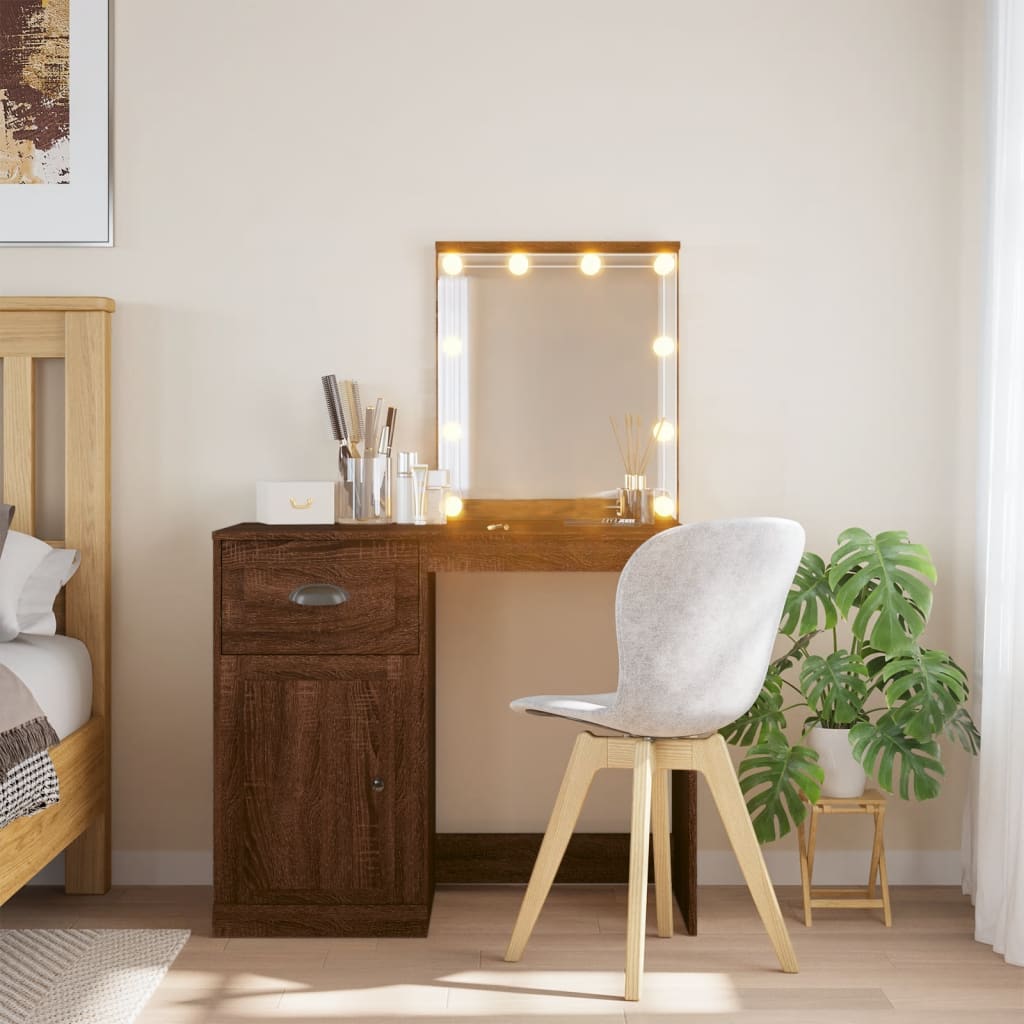 Kaptafel Met Led-Verlichting 90X42X132,5 Cm