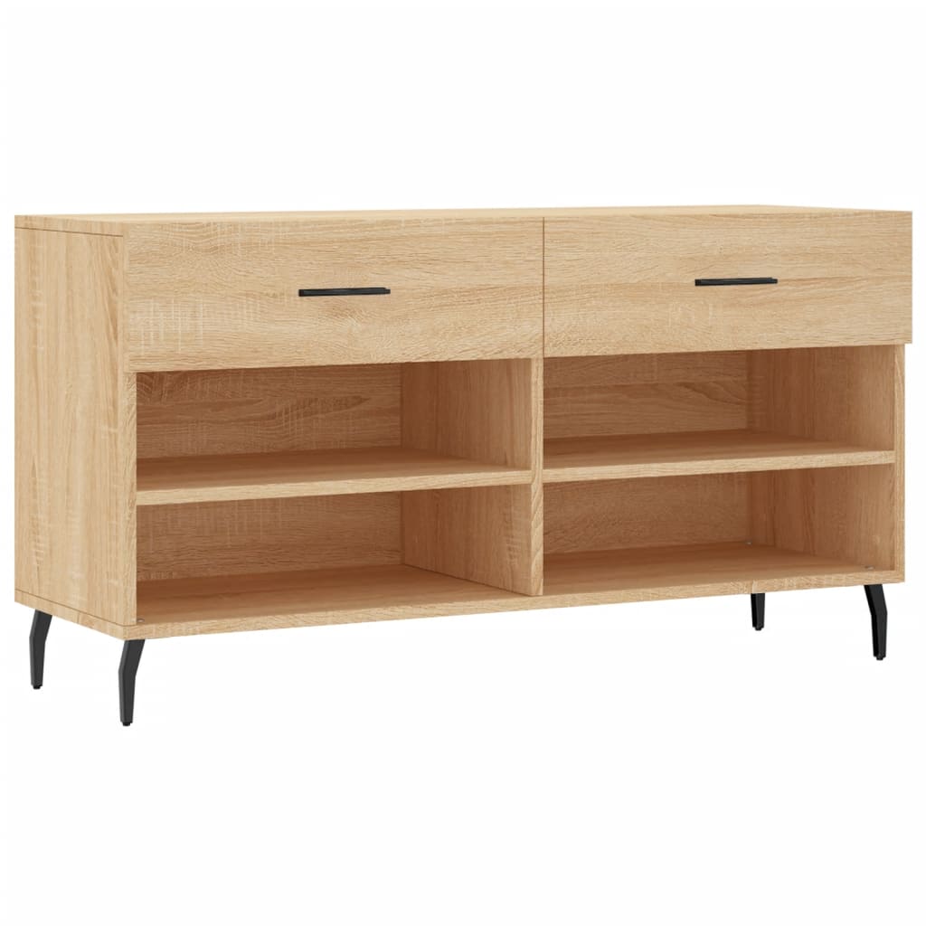 Schoenenbank 102X35X55 Cm Bewerkt Hout Kleurig Sonoma Eiken