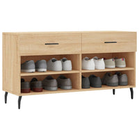 Schoenenbank 102X35X55 Cm Bewerkt Hout Kleurig Sonoma Eiken