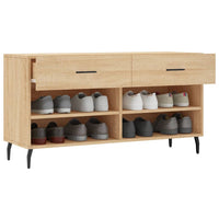 Schoenenbank 102X35X55 Cm Bewerkt Hout Kleurig Sonoma Eiken